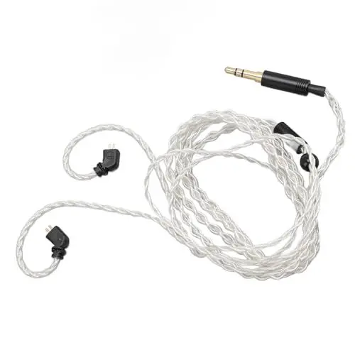 Produktbild: Kopfhörerkabel, Verlustfreie Klangqualität, Kopfhörer-Soundkabel, Ersatz für 2-polige 0,78-mm-Kopfhörer, für TFZ für QDC für ZSN ZSN Pro ZSN Pro X, 1,2 M