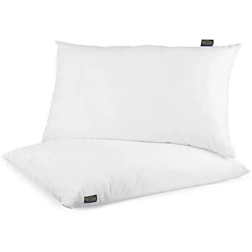 Produktbild: Kopfkissen, 2er Set Waschbare Home Kissen mit Extra Weicher Füllung, Atmungsaktives Nackenkissen, Sofakissen, Standard-Hotelkissen, Schlafkissen für Bauch-, Rücken- und Seitenschläfer (40x80cm)