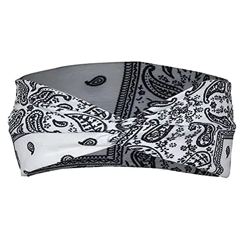 Produktbild: KopftüCher Chemo Loop Schal Damen Schal Damen Elastic Wrap Frauen Head Hair Print Stirnband Stirnband Stirnband Tuch Seide Schwarz Halstuch Damen Seide Einfarbig (White, S)