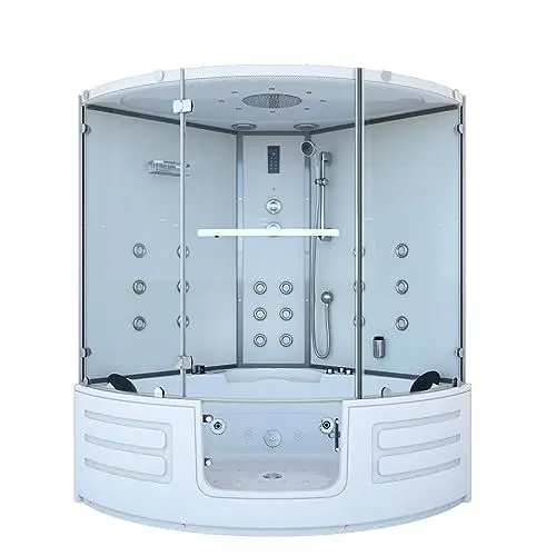 Produktbild: Kopie von Dampfdusche Whirlpool Dusche Duschkabine K60-WS-EH-EC-SC 140x140cm Schlauchreinigung+Scheibenversiegelung