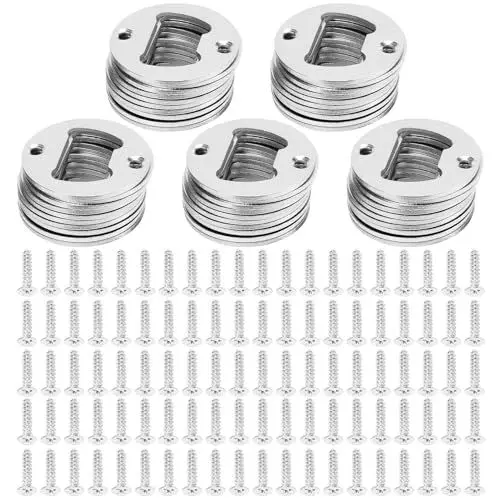 Produktbild: Kopinma DIY Flaschenöffner-Insert aus robustem Metall: Elegantes Design, Glanzpoliertes, Versenkte Löcher, Multifunktional für Heimwerker und Partys