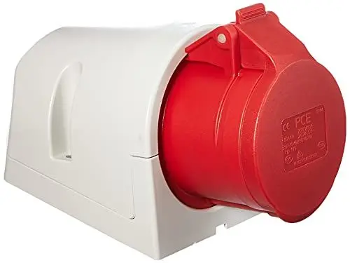 Produktbild: Kopp 101600002 CEE Wandsteckdose, 5-polig, 16 A, 400 V, rot