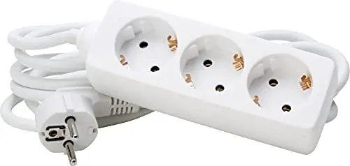 Produktbild: Kopp 128688650 3-Fach Steckdosenleiste Standard, 3 m Zuleitung, weiß