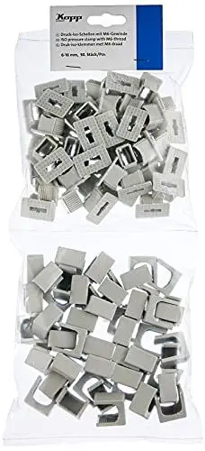 Produktbild: Kopp 343404099 Druck-Iso-Schellen 6-16 mm, 1-fach, mit M-6-Gewinde, 50 Stück, grau