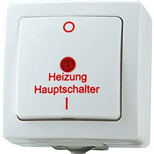 Produktbild: Kopp Nautic Heizungshauptschalter, Aufputz, für Feuchtraum, 250V (10A), IP44, 565302003, arktis-weiß