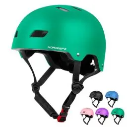 Produktbild: KORIMEFA Kinder Fahrradhelm Kinderhelm Radhelm Sporthelm CE-Zertifizierung für Fahrrad Skateboard Scooter Motorrad BMX für 3-14 Jahre (Grün, S)