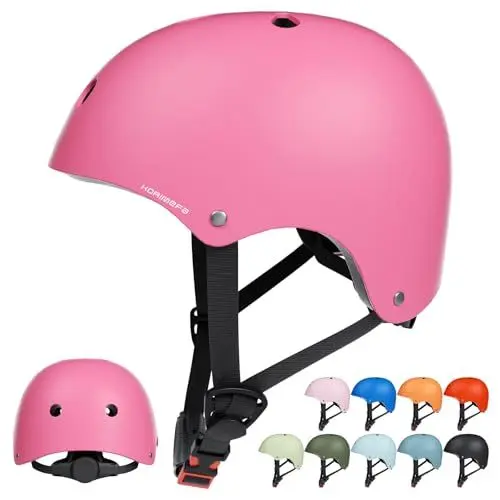 Produktbild: KORIMEFA Kinder Fahrradhelm Kinderhelm Skaterhelm Verstellbar für 3 Jahre Junge für Fahrrad Roller Skateboard Scooter 3-13 Jahre Alt Junge Mädchen