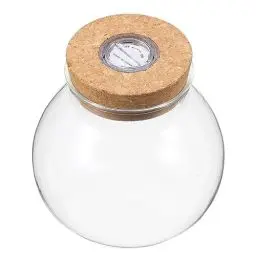 Produktbild: Kork Micro Landschaft Ökologischen Flasche Klar Glas Anlage Terrarium Container Fisch Tank Runde Glas Aquarium Ball Nacht Lichter Geschenk