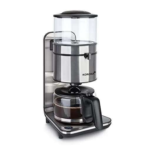Produktbild: Korona 10295 Kaffeemaschine Schwarz, Edelstahl Fassungsvermoegen Tassen=10 Warmhaltefunktion, Glaskanne, 1800 W, 220 V, 1 Stück