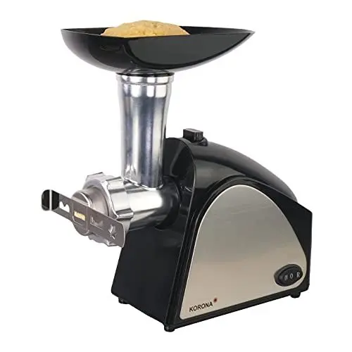 Produktbild: Korona 25200 Fleischwolf | Edelstahl | Für herzhafte und süße Speisen | Plätzchen | Inklusive Gebäck-, Kebbe- und Wurstfülleraufsatz | 400 Watt