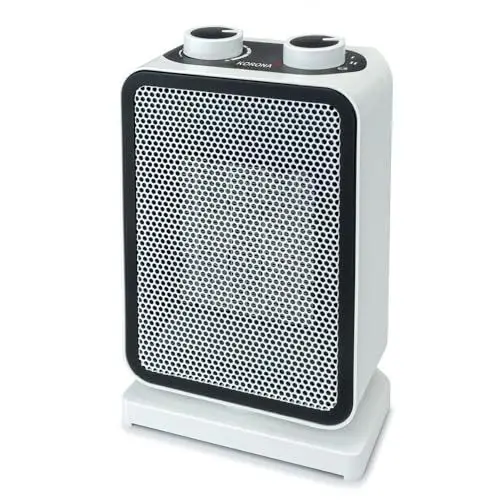 Produktbild: Korona 60001 Elektrischer Mini-Heizlüfter | 4 Stufen | 1.500 Watt | Keramik-Heiztechnologie | Oszillation | Ideal zum schnellen Aufheizen kleiner Räume