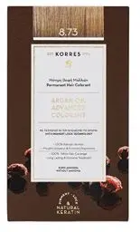 Produktbild: KORRES Argan Oil Colorant – ammoniakfreie Haarfarbe Golden Caramel 8.73 – 100% Grauhaarabdeckung & vegan für ein langanhaltendes Farbergebnis