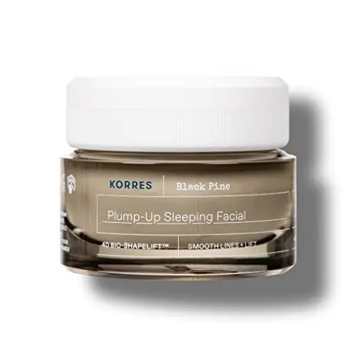 Produktbild: KORRES BLACK PINE 4D Bio-ShapeLift Aufpolsternde Nachtcreme für straffe Haut, dermatologisch getestet, vegan, 40ml