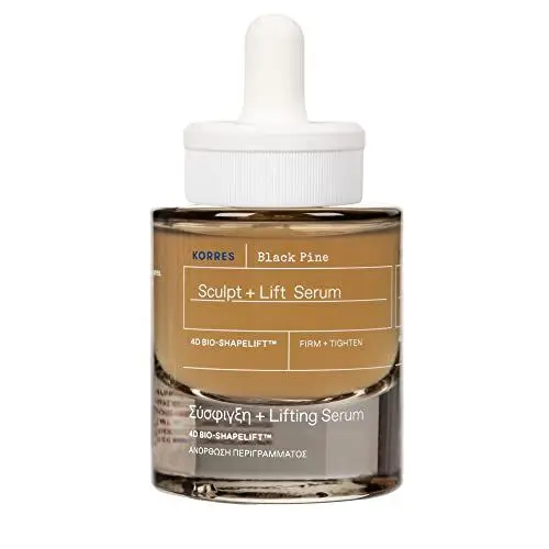 Produktbild: KORRES BLACK PINE 4D BioShapeLift Remodellierendes und straffendes Gesichtsserum für reife Haut, vegan, 30 ml