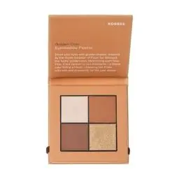 Produktbild: KORRES Eyeshadow Palette Golden Coin, Lidschattenpalette in goldenen Shades, 4 intensive Farbtöne, silikon- und parabenfrei, 5g