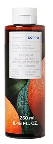 Produktbild: KORRES Grapefruit Sunrise Revitalisierendes Duschgel mit aktiv Aloe-Vera und fruchtigem, frischen Duft, zum Duschen, Baden & Rasieren, dermatologisch getestet, vegan, silikon- und parabenfrei, 250 ml