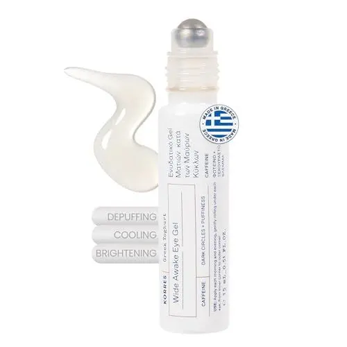 Produktbild: KORRES GREEK YOGHURT Augengel für einen wachen Blick, abschwellende & feuchtigkeitsspendende Augenpflege, dermatologisch getestet, 15 ml