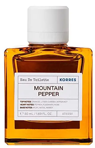Produktbild: KORRES MOUNTAIN PEPPER Eau De Toilette für Herren, aromatisch-holziger Duft, dermatologisch getestet, vegan, 50 ml