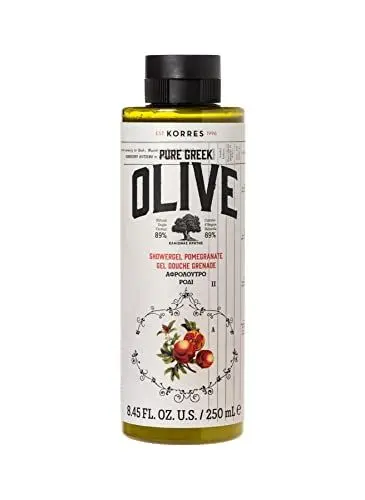 Produktbild: KORRES Olive Pomegranate feuchtigkeitsspendendes Duschgel für geschmeidige Haut, mit extra nativem Olivenöl, vegan, 250 ml