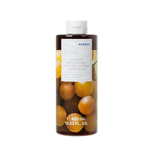 Produktbild: KORRES SANTORINI GRAPE Revitalisierendes Duschgel, dermatologisch getestet, mit aktiv Aloe-Vera, fruchtiger Duft, silikon- und parabenfrei, im XL 400ml-Format, vegan