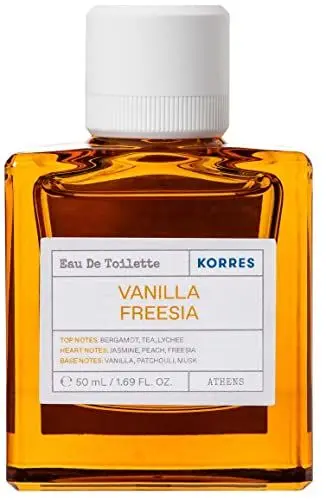 Produktbild: KORRES VANILLA FREESIA Eau De Toilette für Damen, blumig & eleganter Damenduft, dermatologisch getestet, vegan, 50ml