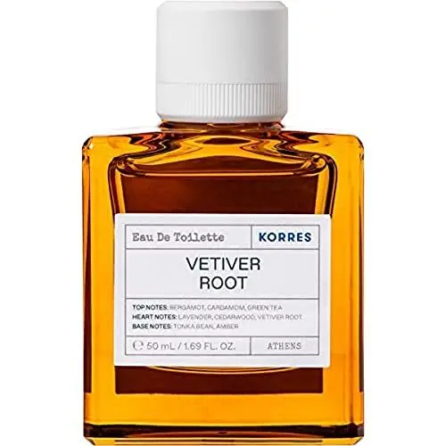Produktbild: KORRES VETIVER ROOT Eau De Toilette für Herren, maskuliner Herrenduft mit Zedernholz Akkorden, vegan, 50 ml