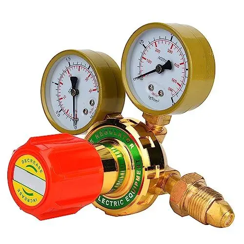 Produktbild: KOSDFOGE Acetylen-Druckminderer, WX YQE-03/60 Schweißgasmessgeräte für Gasbrenner-Schweißschneidesatz G5/8 CGA580