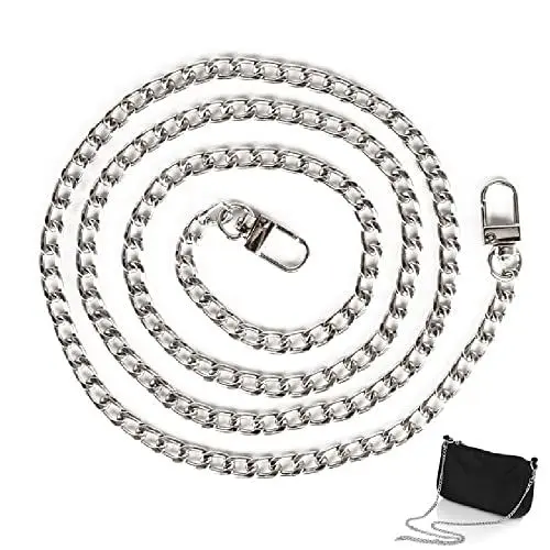 Produktbild: KOSHIFU Taschenkette Silber 120cm Taschenriemen Schulterriemen Handtaschenkettenriemen Schultergurt für Taschen Damen Handtasche Umhängetasche Crossbody Geldbörse
