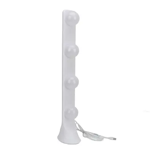 Produktbild: Kosmetikspiegelleuchte, 4 LED-Lampen, Tragbares Make-up-Licht mit 3 Farbtemperaturen, Helligkeit, Dimmbare Tischspiegelbeleuchtung für die Badezimmerverschönerung (WHITE)