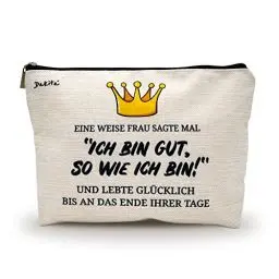 Produktbild: Kosmetiktasche Geschenk - 22x17x5cm groß | Individuelles Kulturbeutel Geschenk für Freundin oder Kollegin | Kleinigkeit als Mutmacher für Frauen (ohne Inhalt, Ich Bin gut)