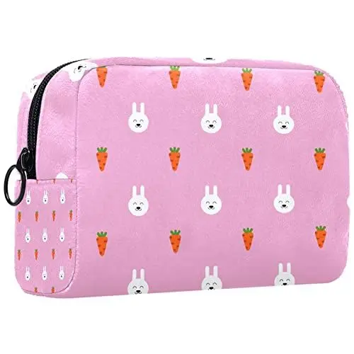 Produktbild: Kosmetische Reisetaschen, Make-up-Koffer, Make-up-Tasche für ToilettenartikelCartoon Kaninchen Karotte reizendes Tier