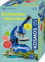 Produktbild: KOSMOS 636050 Entdecker-Mikroskop, Experimentierkasten für Kinder, Schüler Mikroskop, Mikroskop für Kinder ab 8 Jahre, Kinder, kosmos mikroskop