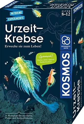 Produktbild: KOSMOS 657871 Urzeit-Krebse, Urzeitkrebse selbst züchten, Experimentier-Set für Kinder ab 8 Jahre, Komplett-Set für Einsteiger mit Eier, Futter, Gefäß, Pipette, weitere Utensilien