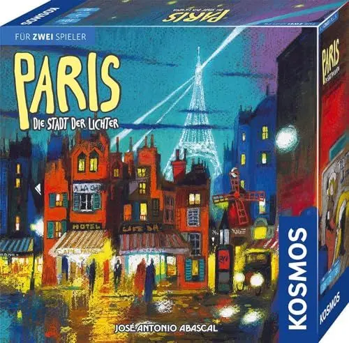 Produktbild: KOSMOS 680442 Paris - Die Stadt der Lichter, Das Duell um die besten Bauplätze, Strategiespiel für 2 Spieler, mit einfachen Regeln, Spiel für 2 Personen ab 10 Jahre