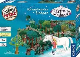 Produktbild: KOSMOS 682279 Story Puzzle Sternenschweif Das verschwundene Einhorn, 150 Teile, leuchtet im Dunkeln, mit exklusiver Kurzgeschichte, Lesen, Puzzeln, Rätsel lösen, Spielspaß für Kinder ab 7 Jahre
