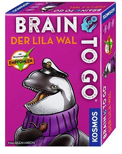 Produktbild: KOSMOS 690861 - Brain to go - Der lila Wal, Spielend das Gehirn trainieren mit Denksport für zwischendurch. Merkspiel, Gesellschaftsspiel für 1 - 5 Spieler ab 8 - 99 Jahre, einfache Regeln
