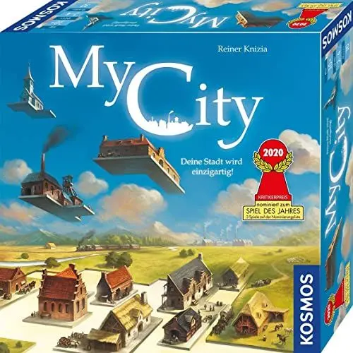 Produktbild: KOSMOS 691486 My City - Deine Stadt Wird einzigartig, abwechslungseiches Familienspiel für 2-4 Personen, ab 10 Jahre, Legacy-Spiel, Brettspiel, Gesellschaftsspiel