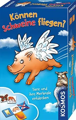 Produktbild: KOSMOS 699130 Können Schweine fliegen? Tierspiel, Kinderspiel für 2 bis 4 Personen ab 5 Jahren, Reisespiel
