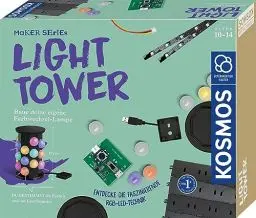 Produktbild: Kosmos 620943 Light Tower Experimentierkasten für Kinder ab 10 Jahren, Experimentierkasten Technik und Licht, Baue deinen eigenen Farbwechsel-Lampe, Maker Series