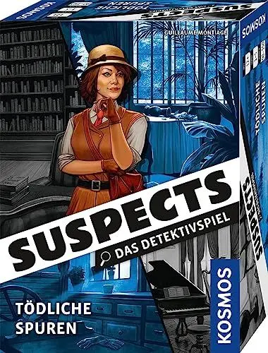 Produktbild: Kosmos 682897 Suspects - Tödliche Spuren, Das Detektivspiel, Krimispiel, Gesellschaftsspiel als Krimi zum Ermitteln, Mord-Fall lösen ab 12 Jahren für 1-5 Personen