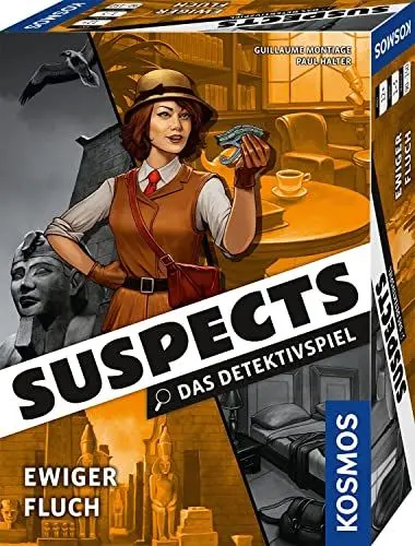 Produktbild: Kosmos 683078 Suspects - Ewiger Fluch, Das Detektivspiel, Krimispiel, Gesellschaftsspiel als Krimi zum Ermitteln, Mord-Fall lösen ab 12 Jahren für 1-5 Personen