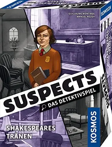 Produktbild: Kosmos 683634 Suspects - Shakespeares Tränen, Das Detektivspiel, Krimispiel, Gesellschaftsspiel als Krimi zum Ermitteln, Mord-Fall lösen ab 12 Jahren für 1-5 Personen
