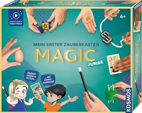 Produktbild: Kosmos 694333 Magic Junior - Mein erster Zauberkasten, Zauberkasten für Kinder ab 6 Jahre, kinderleicht Zaubertricks Lernen Dank Comic-Anleitung