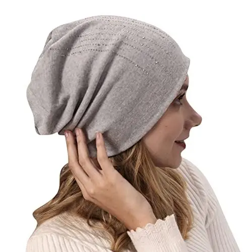 Produktbild: kosopse Herren Haube Winter Hot Drill, um warm zu halten, neutral, locker, leicht, Hip Hop, weiche Baumwolle, lässig, elastische Wollmütze, gestrickte Doppelschicht, Hot Drill, um (Grey, One Size)