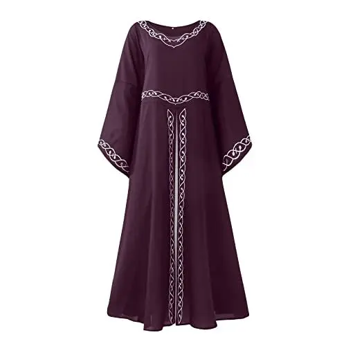 Produktbild: Kostüm Damen Hexenkostüm Damen Kostüme für Erwachsene Mittelalter Kostüm Mittelalter Kleid Mittelalter Kleidung Gothic Kleid Lang Mittelalter Kleid Damen Gothic