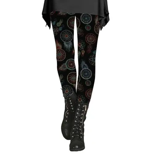 Produktbild: Kostüm Weihnachten Leggings Damen Baumwolle Muster Outdoor Hosen Für Damen Hose Weites Bein Damen Sporthose Damen Kurz Mit Taschen Strumpfhose Mit Naht Leggings Bunt Damen Kunstlederhose Damen Schwarz