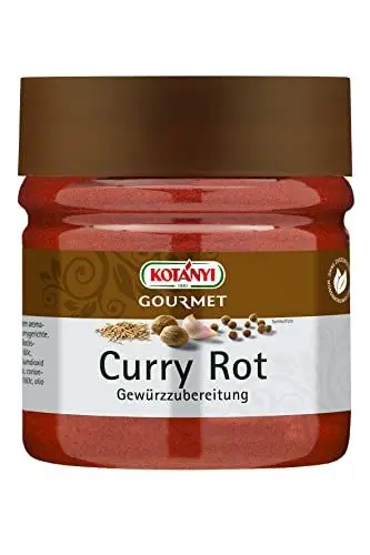 Produktbild: Kotanyi Gourmet Curry Rot Gewürzzubereitung | ein Muss für indisches Curry, aromatisch-würzig, scharf, 400 ml
