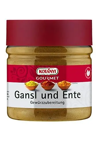 Produktbild: Kotanyi Gourmet Gansl ideale Gewürz für die Zubereitung von Gänsen und Enten, süßlich-knusprig, 400 ml