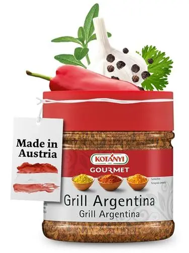 Produktbild: Kotanyi Gourmet Grill-Argentina Gewürzzubereitung, mit Paprika, Pfeffer, Koriander und mehr, fruchtig-pikant, 400ccm, 285 g