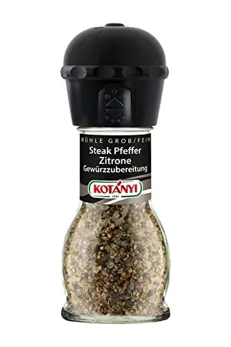 Produktbild: KOTÁNYI Steakpfeffer Zitrone, verfeinere deine Gerichte, in der praktischen Mühle, 1 x 66 g